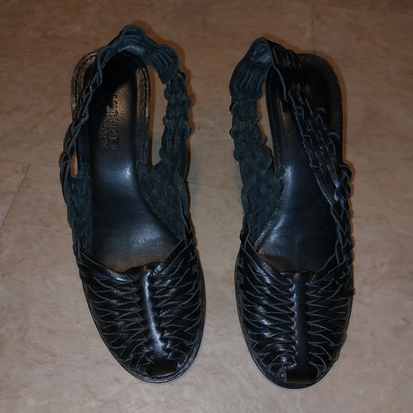 Vintage Michael kors wedges slingback leather sandals size 6M - Picture 3 of 11